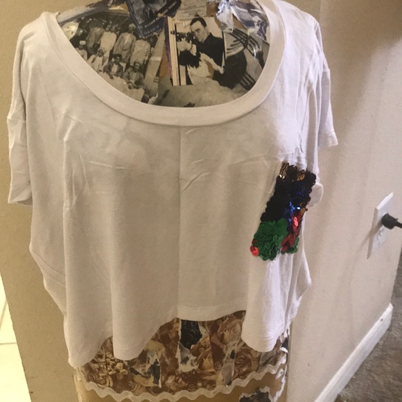 Sequined crop top - Picture 2 of 5